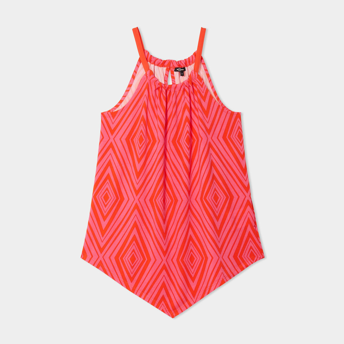 Débardeur asymétrique Mosquitos rose fushia femme