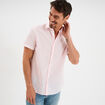 Chemise droite manches courtes rose clair homme