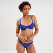 Soutien-gorge embo&icirc;tant dentelle bleu electrique femme