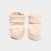 Chaussettes de naissance brod&eacute;es taupe b&eacute;b&eacute;