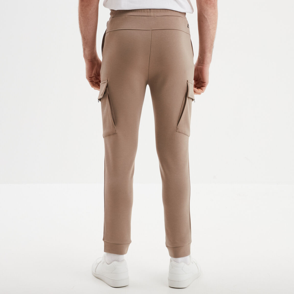 Pantalon de jogging cargo slim taupe homme