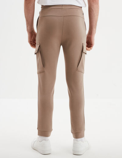 Pantalon de jogging cargo slim taupe homme