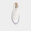 Tennis en toile &agrave; lacets blanc femme