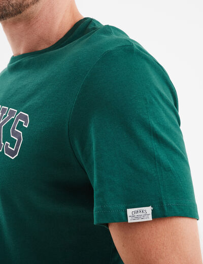 T-shirt à manches courtes coton Creeks vert foncé homme