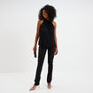 Pantalon stretch taille haute Mosquitos noir femme
