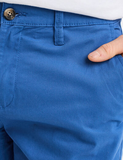 Short chino slim Creeks bleu homme
