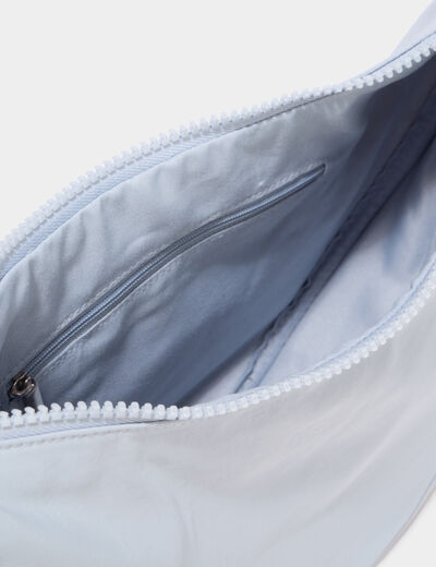Sac banane en bandouli&egrave;re bleu ciel femme