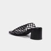 Mules &agrave; talons dessus tress&eacute; noir femme