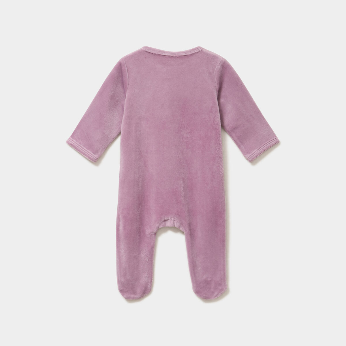 Dors-bien effet velours manches longues violet clair b&eacute;b&eacute;