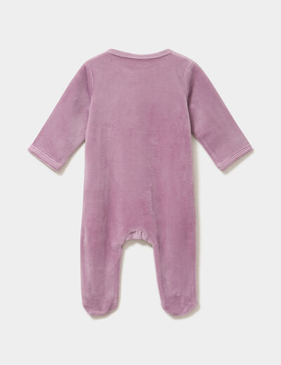 Dors-bien effet velours manches longues violet clair b&eacute;b&eacute;