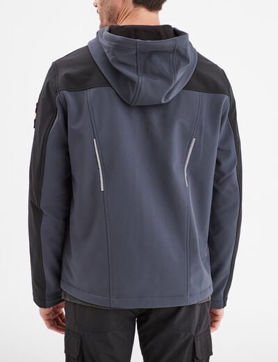 Veste à capuche déperlante Trappeur bleu foncé homme