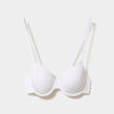 Soutien-gorge corbeille padd&eacute; microfibre blanc femme