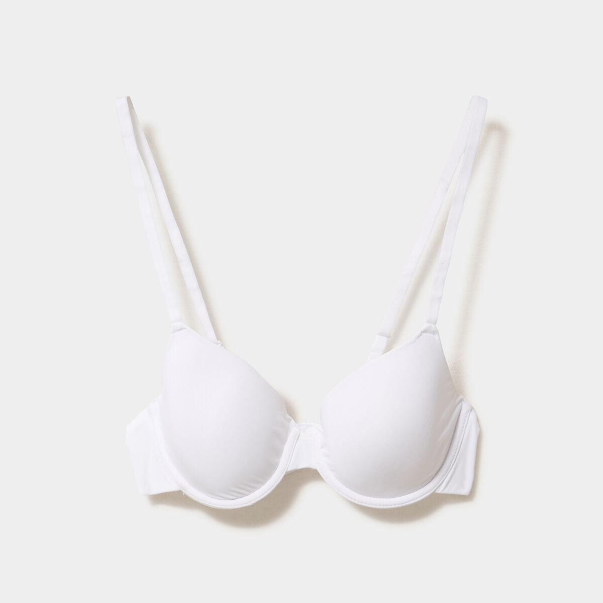 Soutien-gorge corbeille padd&eacute; microfibre blanc femme