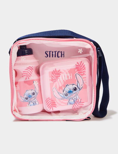 Ensemble lunch box et gourde Stitch rose mixte