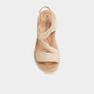 Sandales pied large Confortissimo sable femme