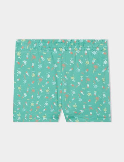 Lot 2 shorts vert menthe fille