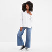 Chemise manches longues 1 poche coton blanc femme