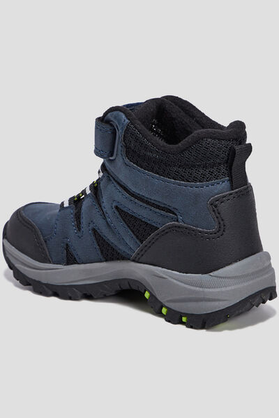 Bottines à scratchs Trappeur bleu marine garçon