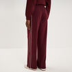 Pantalon de jogging large molletonn&eacute; violet fonc&eacute; femme