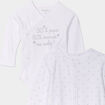 Ensemble pyjama et body effet velours blanc bébé garçon