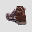Boots zippées en cuir marron homme