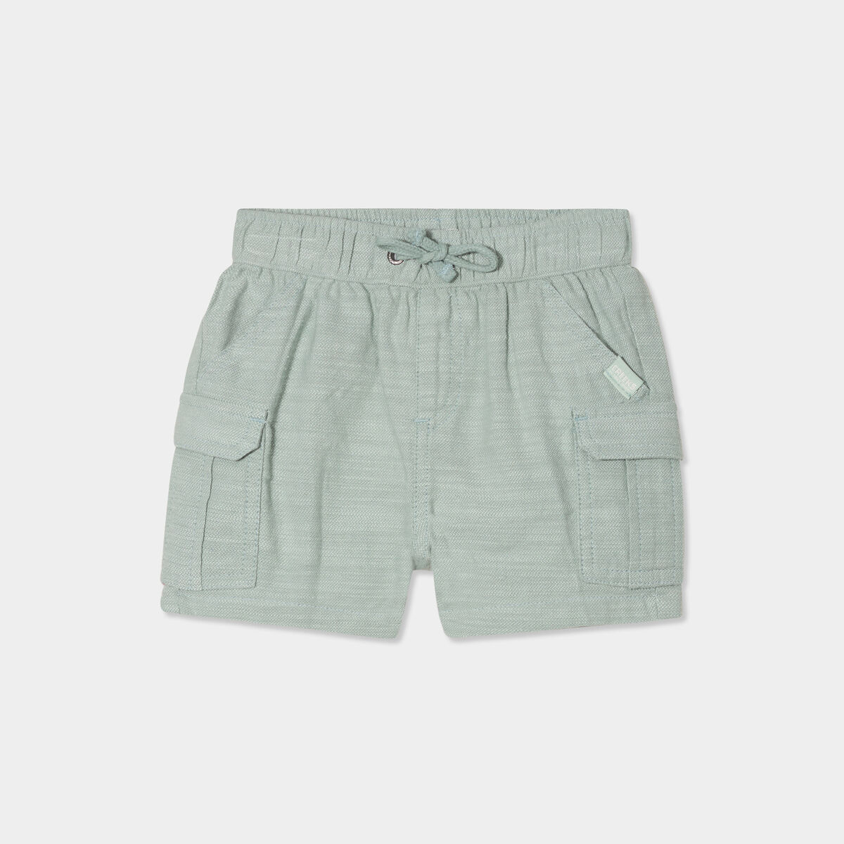 Short poches battle coton vert pastel bébé garçon