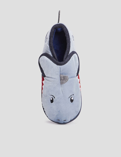 Chaussons détail requin gris garçon