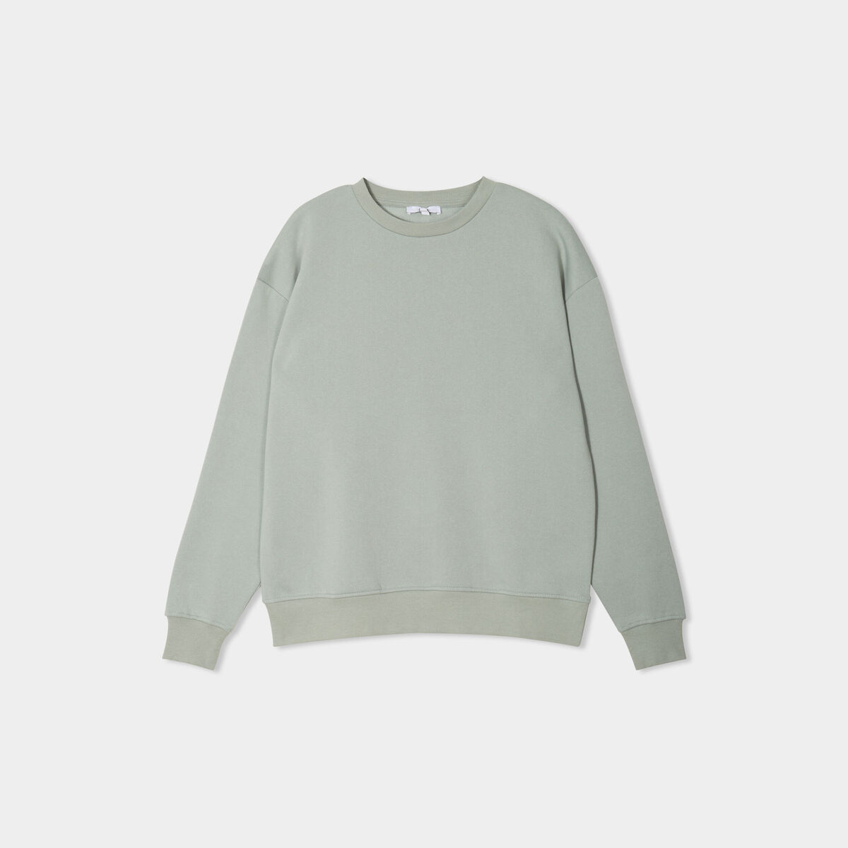 Sweat col rond manches longues vert pastel femme