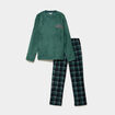 Ensemble pyjama velours avec pantalon vert homme