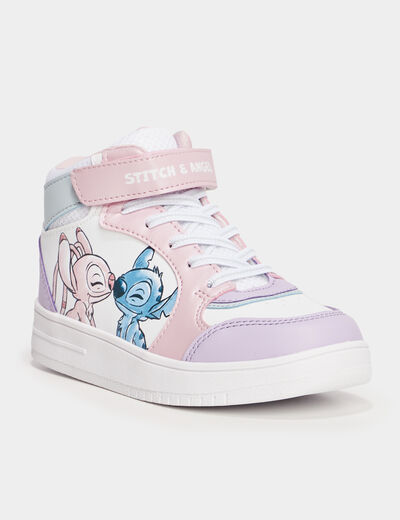 Baskets montantes zippées Stitch multicolore fille
