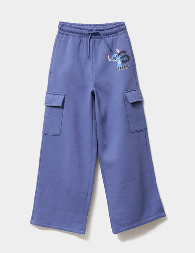 Pantalon de jogging large Stitch bleu fille