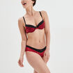 Shorty en micro dentelle rouge femme