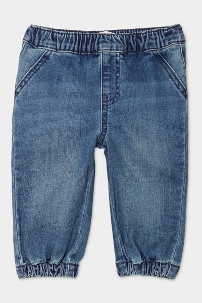 Jeans jogger bas &eacute;lastiqu&eacute; coton denim stone b&eacute;b&eacute; gar&ccedil;on