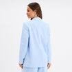 Veste blazer droite bleu ciel femme