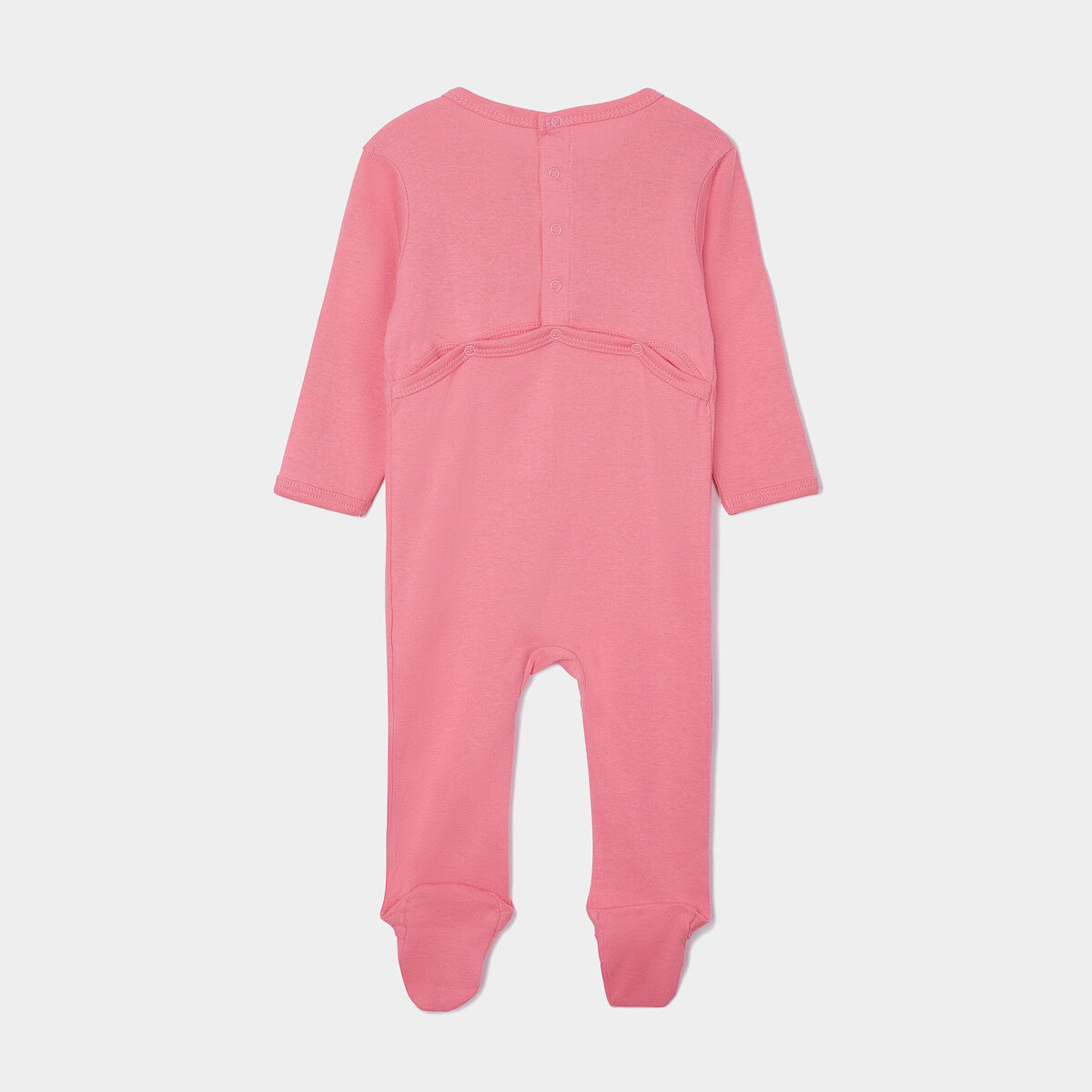 Dors-bien coton manches longues rose fushia bébé