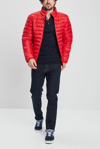Pull manches longues bleu marine homme