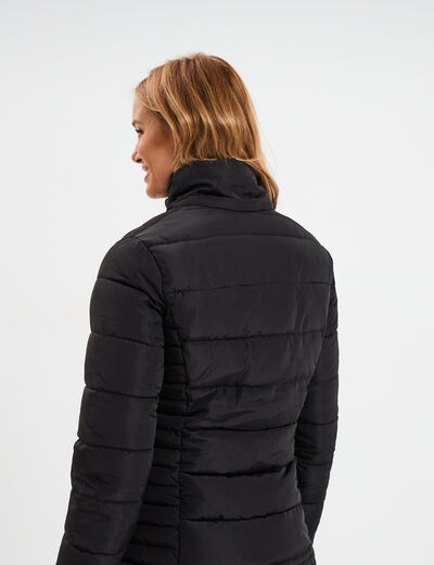 Doudoune d&eacute;perlante &agrave; capuche amovible noir femme