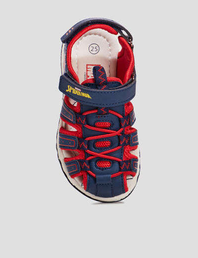 Sandales à scratchs Spider-Man bleu marine garçon