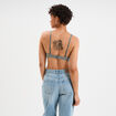 Soutien-gorge triangle paddé coton vert kaki femme