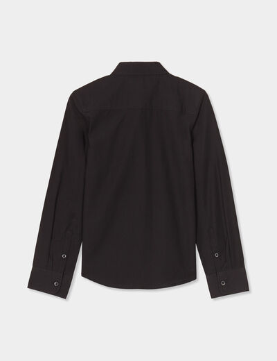 Chemise manches longues noir garçon