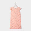 Chemise de nuit droite orange corail fille