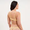 Soutien-gorge corbeille padd&eacute; dentelle jaune femme