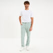 Pantalon chino droit stretch vert pastel homme