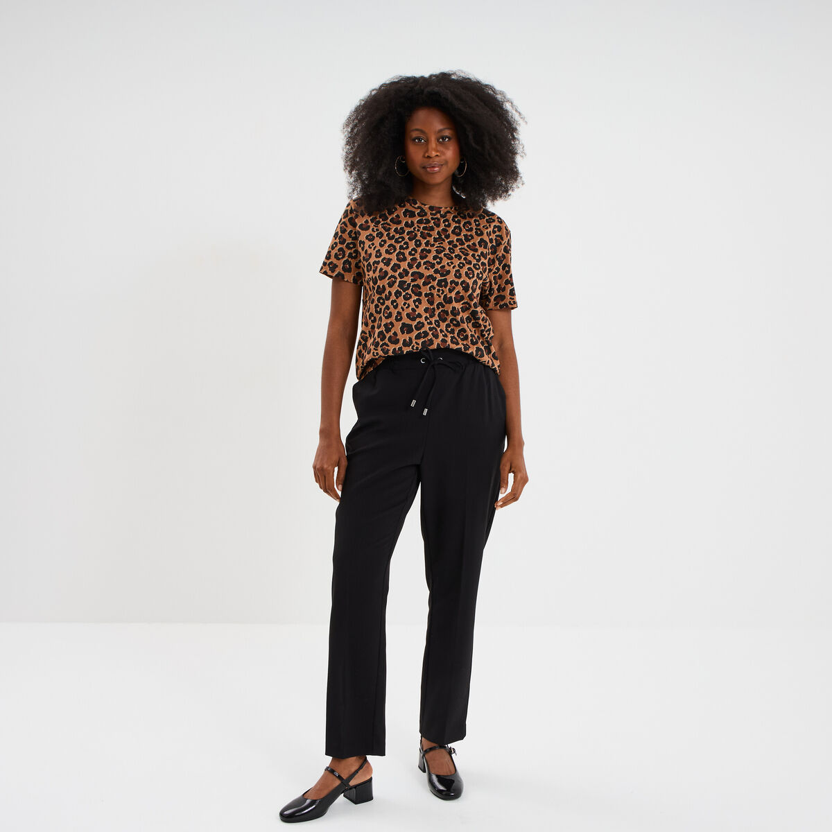 Pantalon de jogging chino noir femme