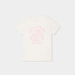 T-shirt droit manches courtes coton ivoire fille