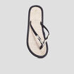Tongs avec coquillages noir femme
