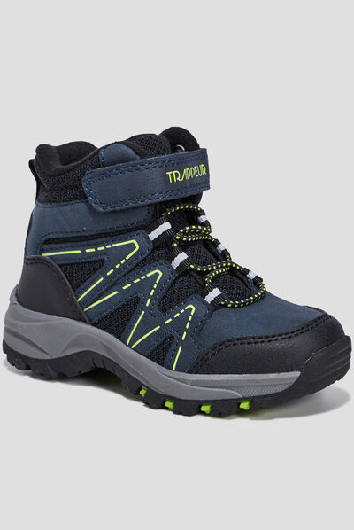 Bottines à scratchs Trappeur bleu marine garçon