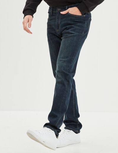 Jeans straight 5 poches Liberto denim brut homme