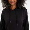 Sweat hoodie manches longues à capuche noir femme