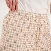 Pantalon de pyjama droit coton ecru femme